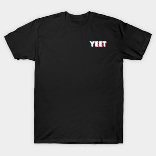 Yeet Glitch White Small T-Shirt